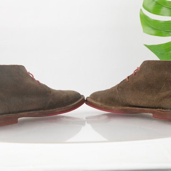 Cole Haan Mens Paul Chukka Boot Size 9 Brown Distressed Leather Plain Toe LaceUp main image 5